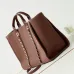 Chanel Shopping bag, Canvas &amp; gold-tone metal Brown #A49187