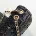 Flap bag, Sequins &amp; gold-tone metal #A49174