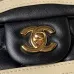 Lambskin Quilted Flap Phone Holder With Chain Black #A49202