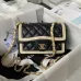Lambskin Quilted Flap Phone Holder With Chain Black #A49202