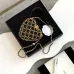 NIB 23S Chanel Caged Heart Minaudière Evening Clutch Bag Gold Black #A49201