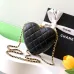NIB 23S Chanel Caged Heart Minaudière Evening Clutch Bag Gold Black #A49201