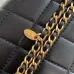NIB 23S Chanel Caged Heart Minaudière Evening Clutch Bag Gold Black #A49201