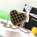 NIB 23S Chanel Caged Heart Minaudière Evening Clutch Bag Gold Black #A49201