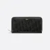 Dior Wallet Leather Gray Oblique Galaxy Long Zip Wallet #A50110