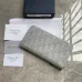 Dior Wallet Leather Gray Oblique Galaxy Long Zip Wallet #A50110
