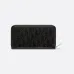 Dior Wallet Leather Gray Oblique Galaxy Long Zip Wallet #A50110