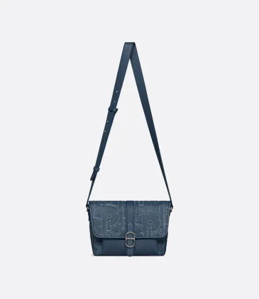 Medium Dior Daily Messenger Bag with Flap Navy Blue Dior size:28×18×9.5cm #A53899
