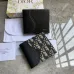 Saddle Bifold Wallet Black Grained Calfskin Marquetry #A50107