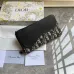 Saddle Zipped Long Wallet Black Grained Calfskin #A50106