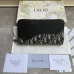 Saddle Zipped Long Wallet Black Grained Calfskin #A50106