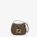 Fendi Handbag C'mon Small Fabric Brown Size:21x6.5x20cm #A49099