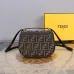 Fendi Handbag C'mon Small Fabric Brown Size:21x6.5x20cm #A49099