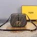 Fendi Handbag C'mon Small Fabric Brown Size:21x6.5x20cm #A49099