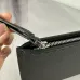 Fendi Pouch: Sleek Black Leather, Minimalist Logo, Redefining Timeless Elegance size:30×20cm #A54204
