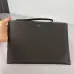 Fendi Pouch: Sleek Black Leather, Minimalist Logo, Redefining Timeless Elegance size:30×20cm #A54204