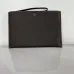 Fendi Pouch: Sleek Black Leather, Minimalist Logo, Redefining Timeless Elegance size:30×20cm #A54204