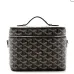 Goyard AAA+ Quality Goyardine Muse Vanity Case Black #A46672