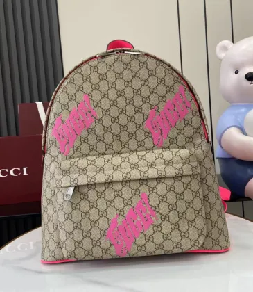 Brand G Medium backpack with print in black soft leather size:36×41×18cm #A53379