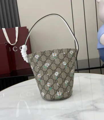 GG Canvas floral bucket bag in beige -  Kids #A52729
