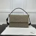 GG canvas large crossbody bag in beige and dark brown canva #A49791