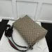 GG canvas large crossbody bag in beige and dark brown canva #A49791