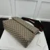 GG canvas large crossbody bag in beige and dark brown canva #A49791