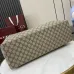 Gucci GG Emblem maxi tote bag in beige and dark brown fabric #A51000