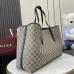 Gucci GG Emblem maxi tote bag in beige and dark brown fabric #A51000