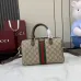 Gucci Ophidia large boston bag in beige and brown GG fabric size:25×17×14cm #A53744