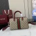 Gucci Ophidia large boston bag in beige and brown GG fabric size:25×17×14cm #A53744