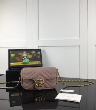 GG Marmont mini bag in Rosso Ancora red leather #A50717