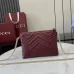 Gucci GG Marmont pochette with chain in Rosso Ancora red/black leather size:21×15×3.5cm #A53747
