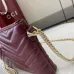 Gucci GG Marmont pochette with chain in Rosso Ancora red/black leather size:21×15×3.5cm #A53747