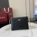 Gucci GG Marmont pochette with chain in Rosso Ancora red/black leather size:21×15×3.5cm #A53747