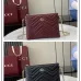 Gucci GG Marmont pochette with chain in Rosso Ancora red/black leather size:21×15×3.5cm #A53747