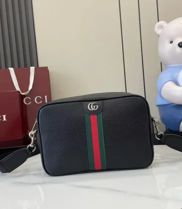 Gucci Ophidia medium crossbody bag in black soft leather size:28×18×7cm #A54120