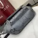 GG jumbo large belt bag in grey and black GG leather  #A50426