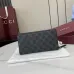 Gucci GG Emblem zip around wallet in black fabric size:19×10×2.5cm #A53536