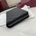 Gucci GG Emblem zip around wallet in black fabric size:19×10×2.5cm #A53536