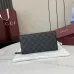 Gucci GG Emblem zip around wallet in black fabric size:19×10×2.5cm #A53536