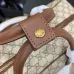 Gucci GG Emblem medium duffle bag in black fabric size:47×31×25cm #A53535