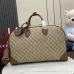Gucci GG Emblem medium duffle bag in black fabric size:47×31×25cm #A53535