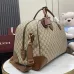 Gucci GG Emblem medium duffle bag in black fabric size:47×31×25cm #A53535