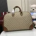 Gucci GG Emblem medium duffle bag in black fabric size:47×31×25cm #A53535
