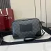 Gucci GG Emblem small crossbody bag in black fabric size:23×16×8cm #A53921