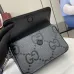 Small jumbo GG crossbody bag in grey and black GG leather #A50421