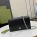 Gucci Black Textured Leather GG Marmont Mini Chain Bag size:20×12×4cm #A54063
