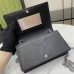 Gucci Black Textured Leather GG Marmont Mini Chain Bag size:20×12×4cm #A54063