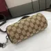 Gucci canvas mini cylinder bag in beige and brown GG canvas size:17.5×8×cm #A53541